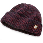 Gorro de punto para hombre, azul-rojo