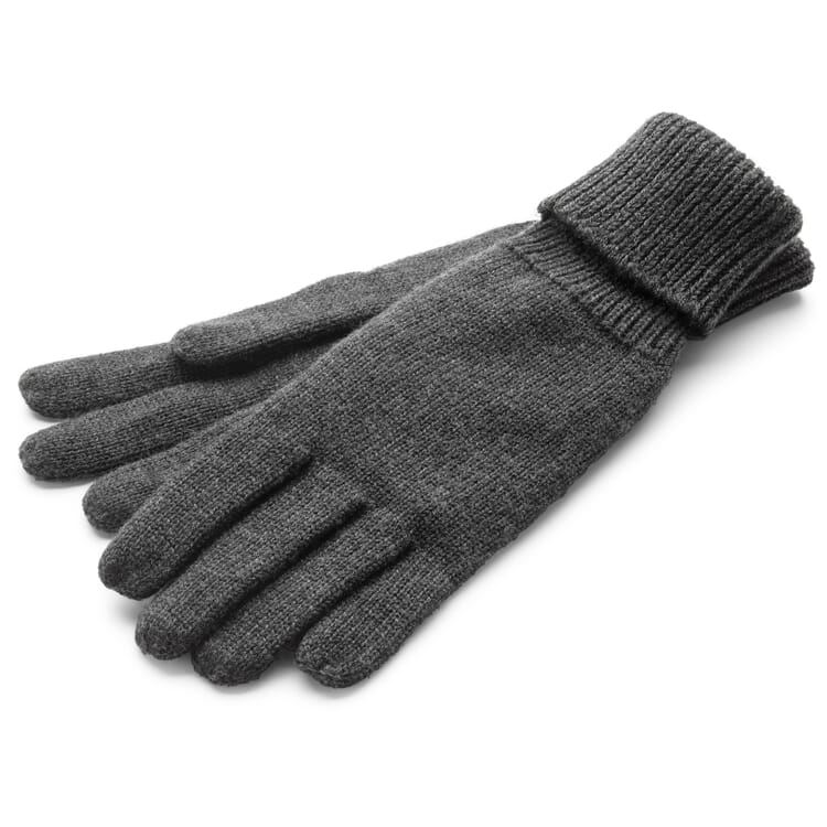 Strikket handske til damer, Anthracite