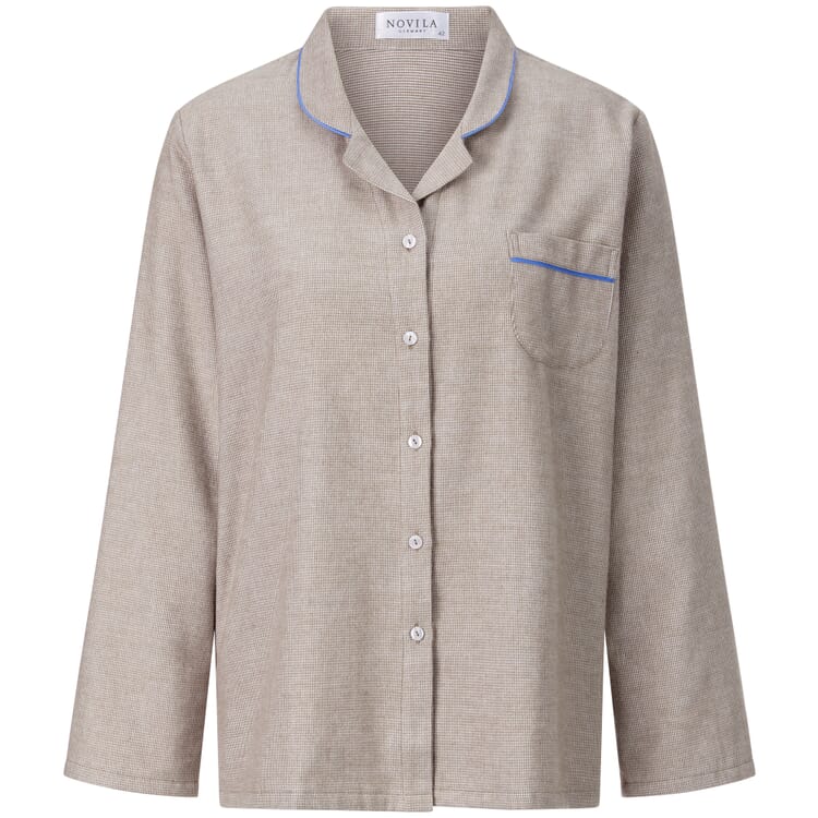 Women's Flannel Pajamas, Beige Melange