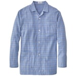 Pijama de franela a cuadros para hombre Azul claro