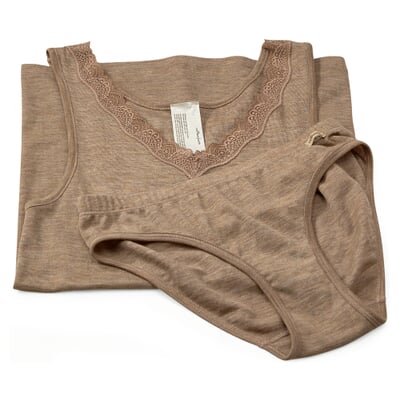 Maillot de corps femme laine-soie, Camel Manufactum
