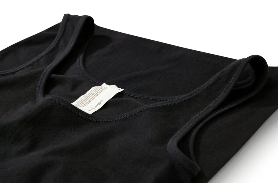 Camiseta sin mangas para mujer Negro