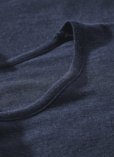 Women's Long-Sleeve Wool-Silk Shirt Dark blue