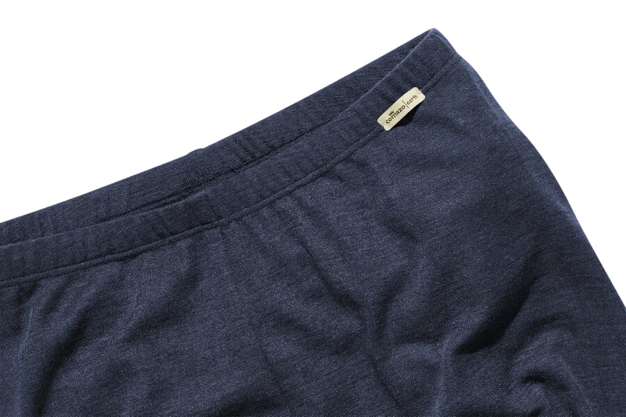 Leggings femme laine-soie Bleu foncé
