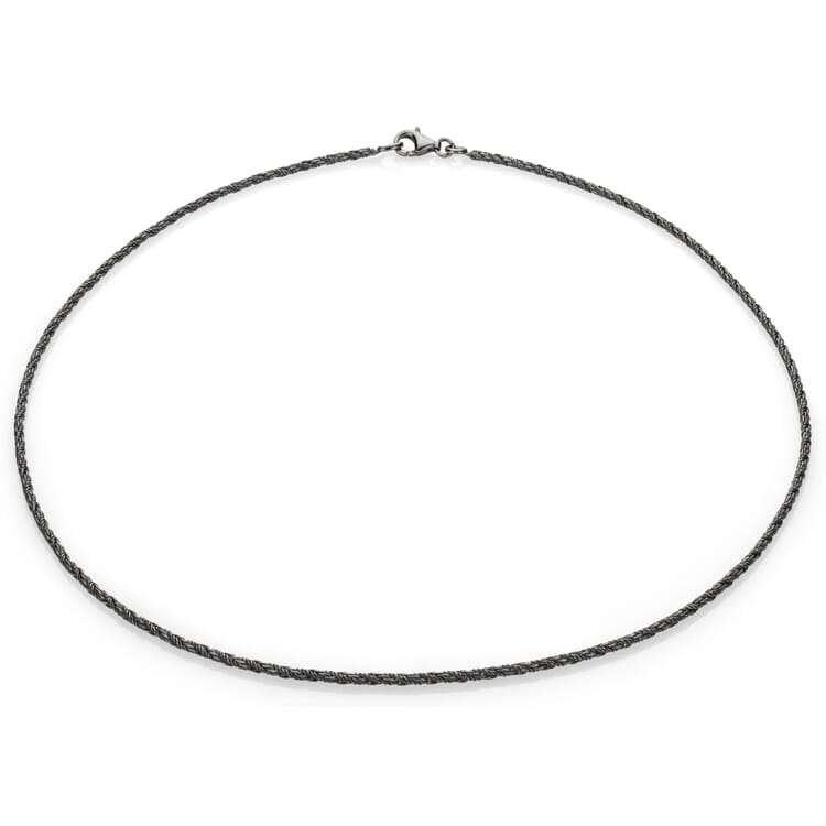 Collier Queue de renard oxyde, anthracite