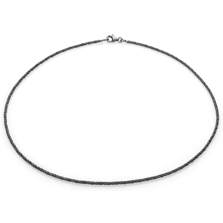 Necklace foxtail oxide, anthracite
