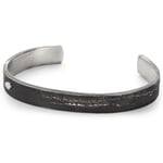 Bracelet homme en fonte d'oxyde, anthracite