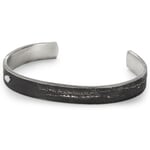Bracelet pour homme en moulage au sable, oxydé, anthracite