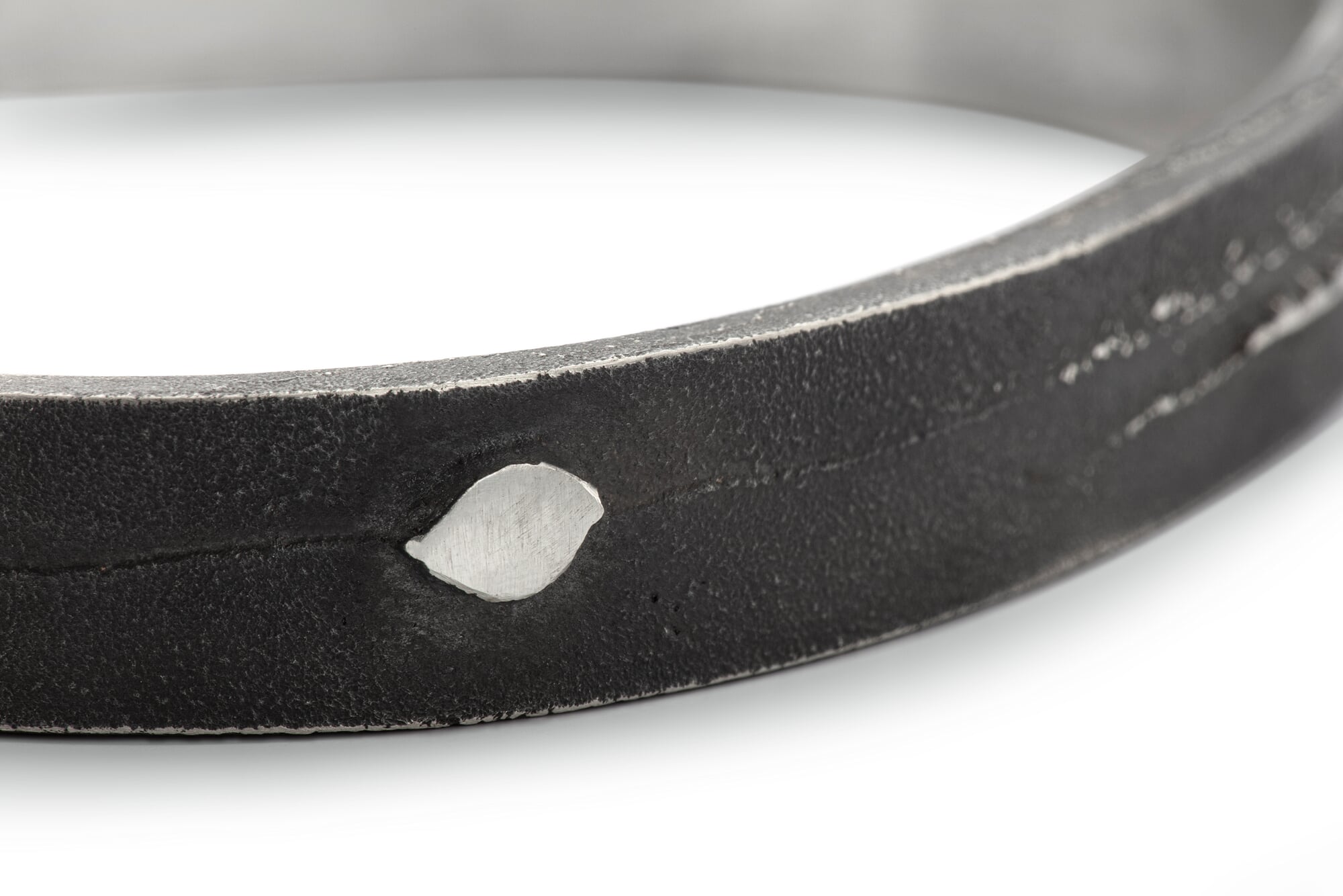 Stalen herenarmband gevlochten leer donkerbruin | Lucardi-NL