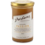Karamelsauce med passionsfrugt