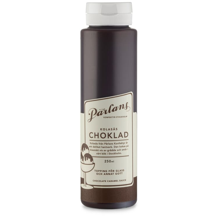 Karamelsauce med chokoladeflaske