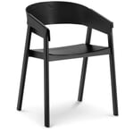 Chaise avec accoudoirs Cover Noir