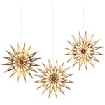 Star silhouette gold-colored 9 cm, set of 3