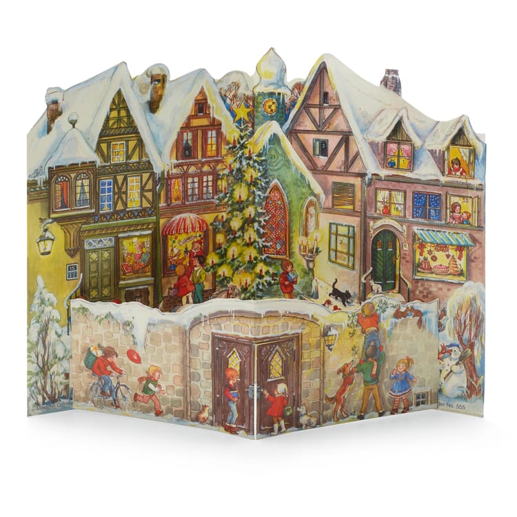 Adventskalender op de stadsmuur