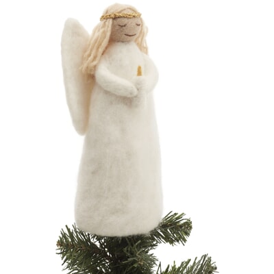 Christbaumspitze Weihnachtsengel Filz