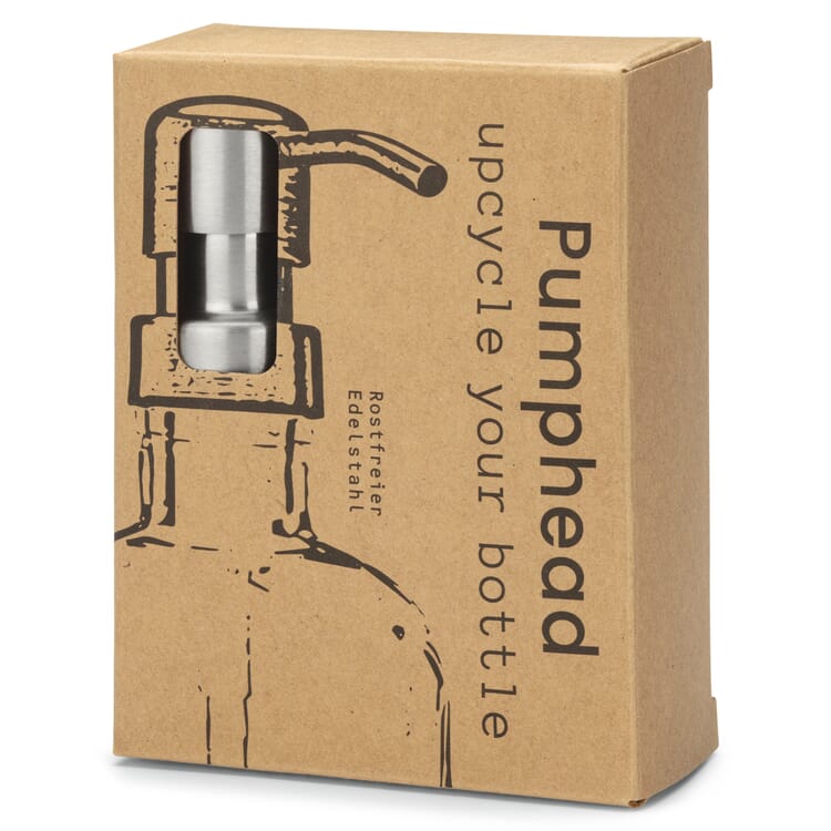 Pumpehoved® i rustfrit stål, Sølv