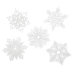 Window decoration snowflake Set of 5