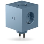 Square 2 socket Matte blue