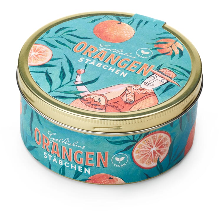 Appelsinstænger med chokolade